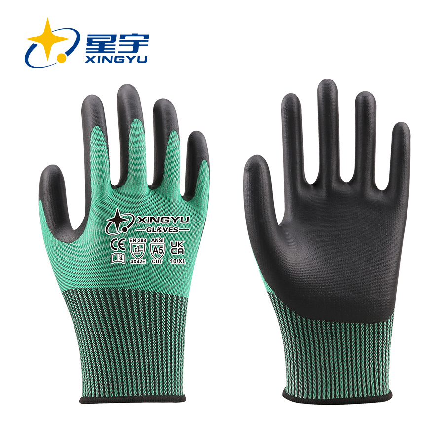 15G ADAMAS Liner Nitrile Microfoam Coated Gloves, ANSI CUT A5, EN388 4X42E 